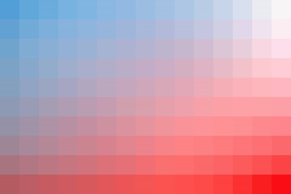 Blue Red Ombre Grid by amini54 — canvas wall art