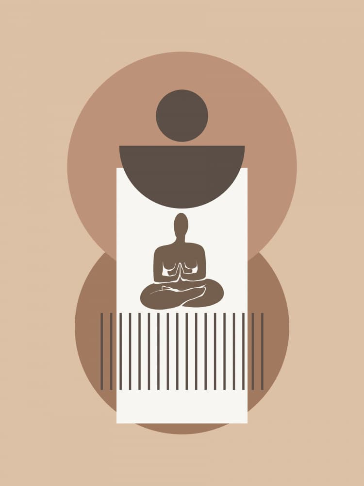 Peaceful Meditation Form by Little Dean — canvas wall art