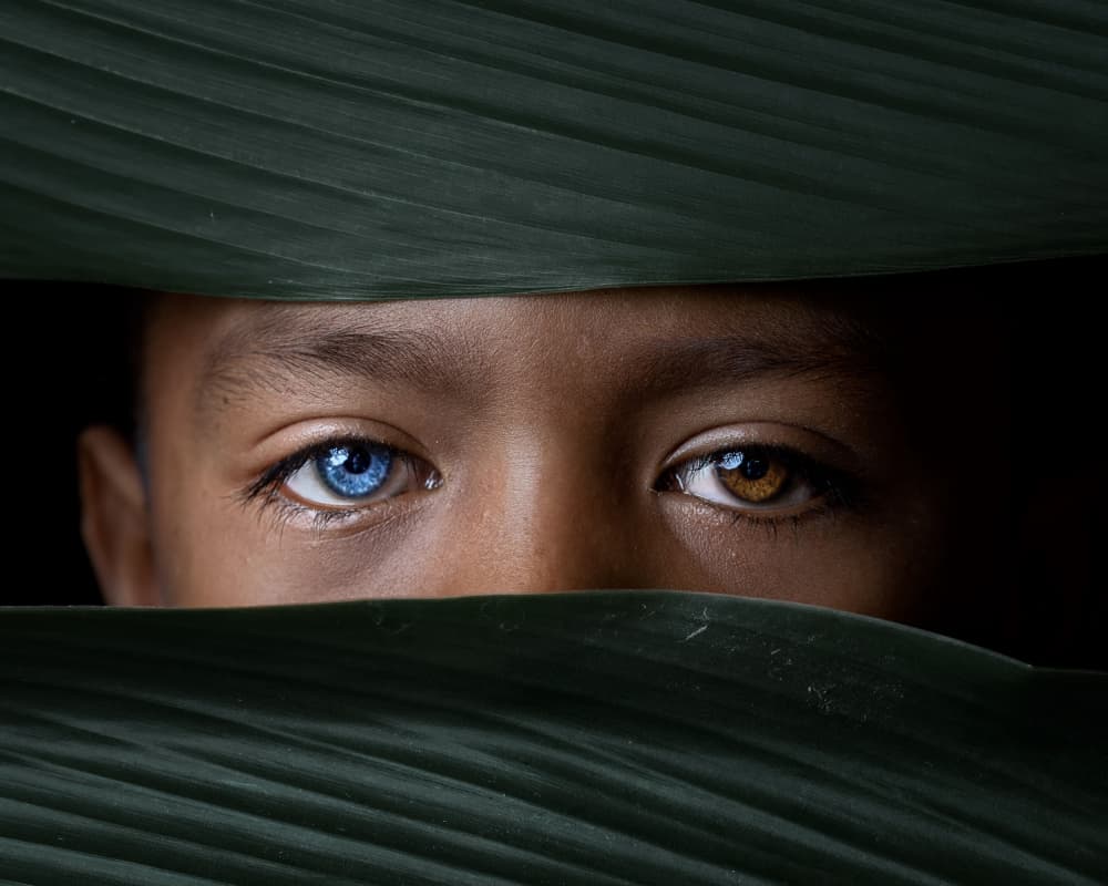 Child's Unique Eyes by Fira Mikael — canvas wall art