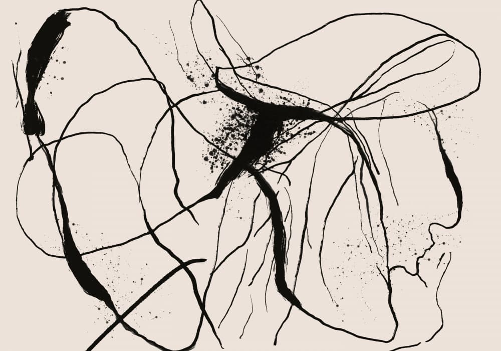 Dynamic Ink Lines by Little Dean — canvas wall art