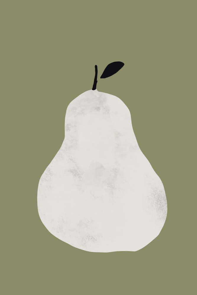 Minimal Pear Still Life