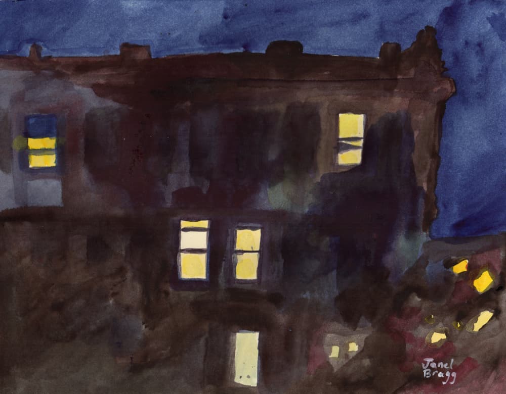 Warm Night Windows by Janel Bragg — canvas wall art