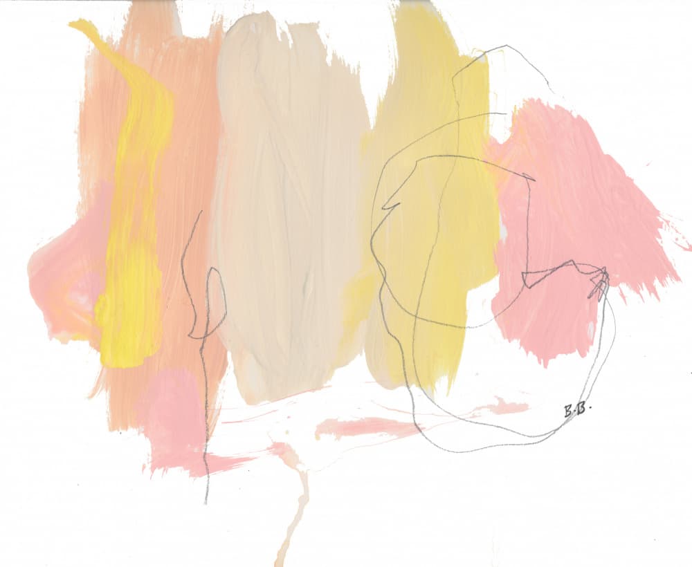 Soft Pastel Lines by Bronwyn Baker — canvas wall art