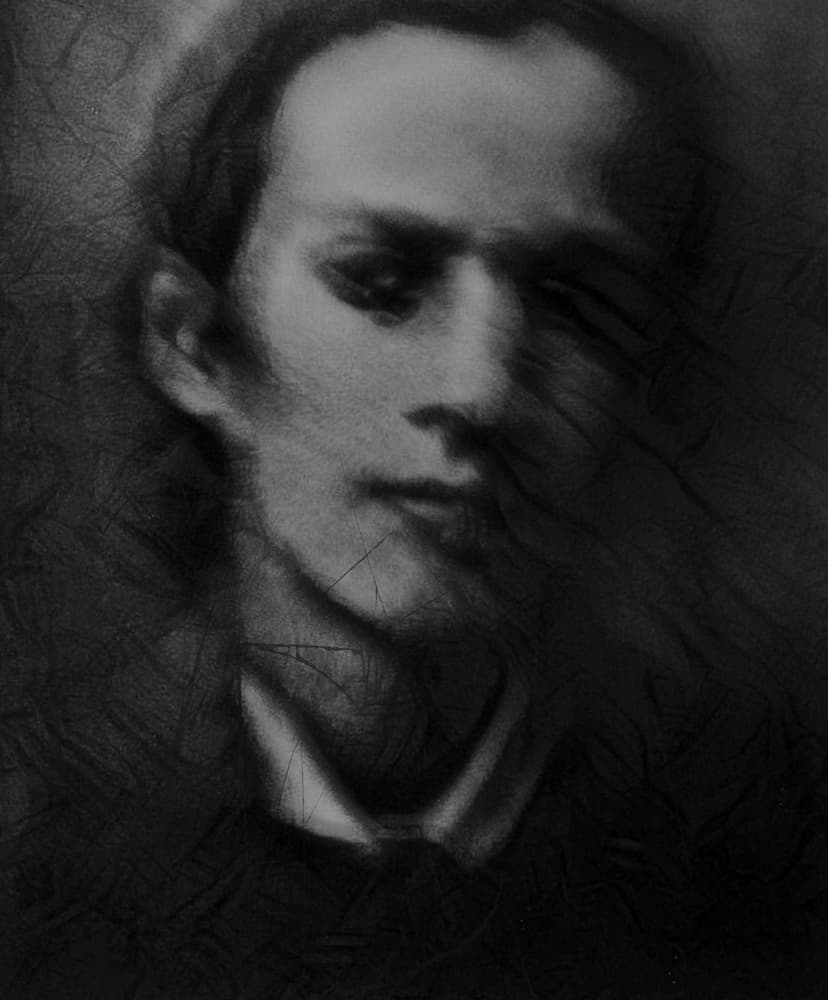 Dark Pensive Portrait by Dalibor Davidovic — canvas wall art