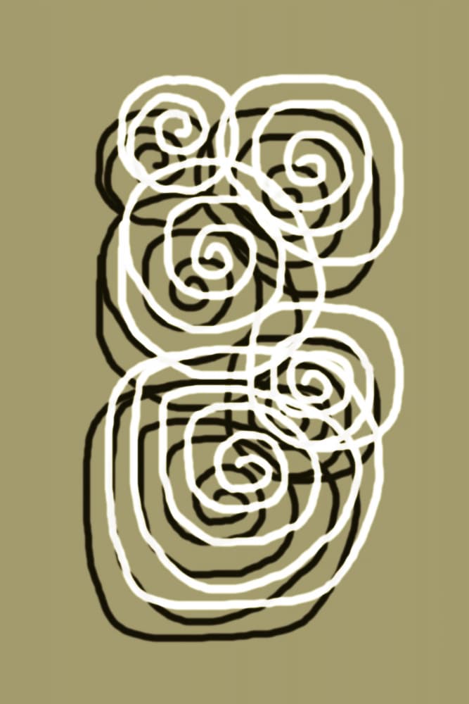 Flowing Organic Spirals by Christina Sillen — canvas wall art