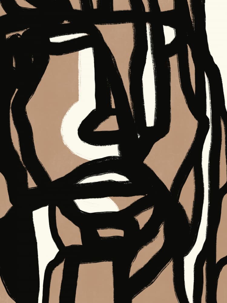 Modern Abstract Portrait by Little Dean — canvas wall art