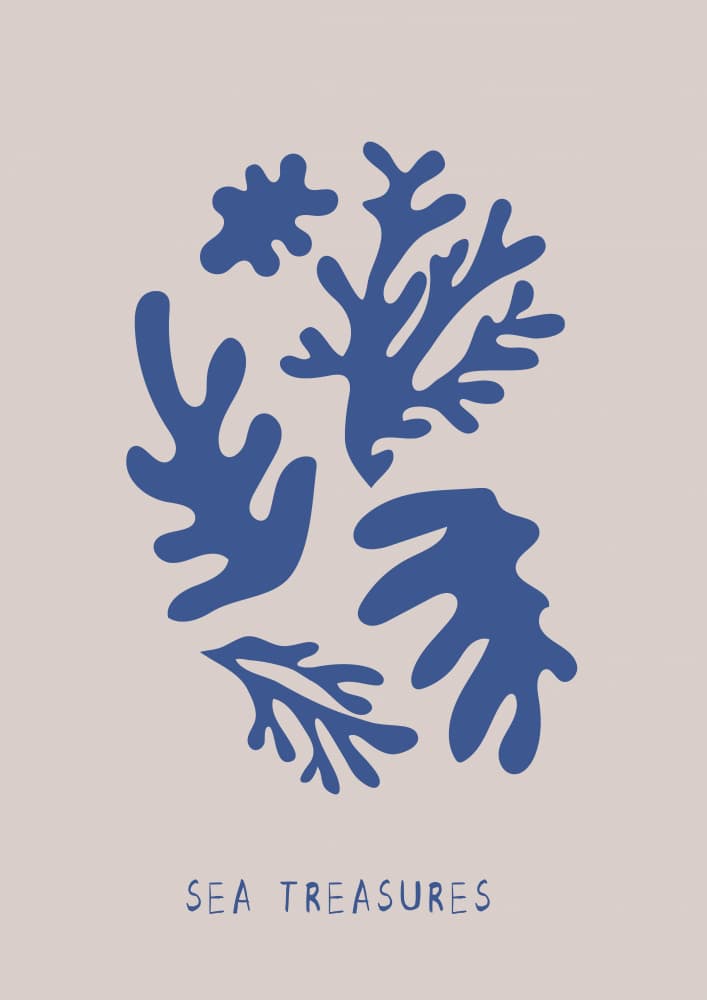 Abstract Sea Treasures by Treechild — canvas wall art