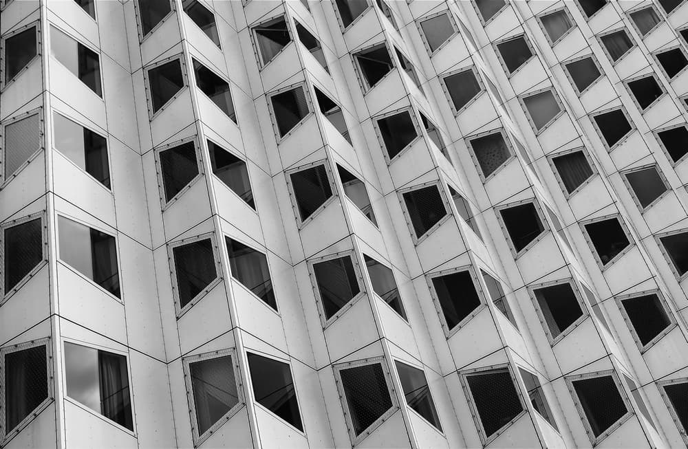 Modern Geometric Facade by Henk van Maastricht — canvas wall art