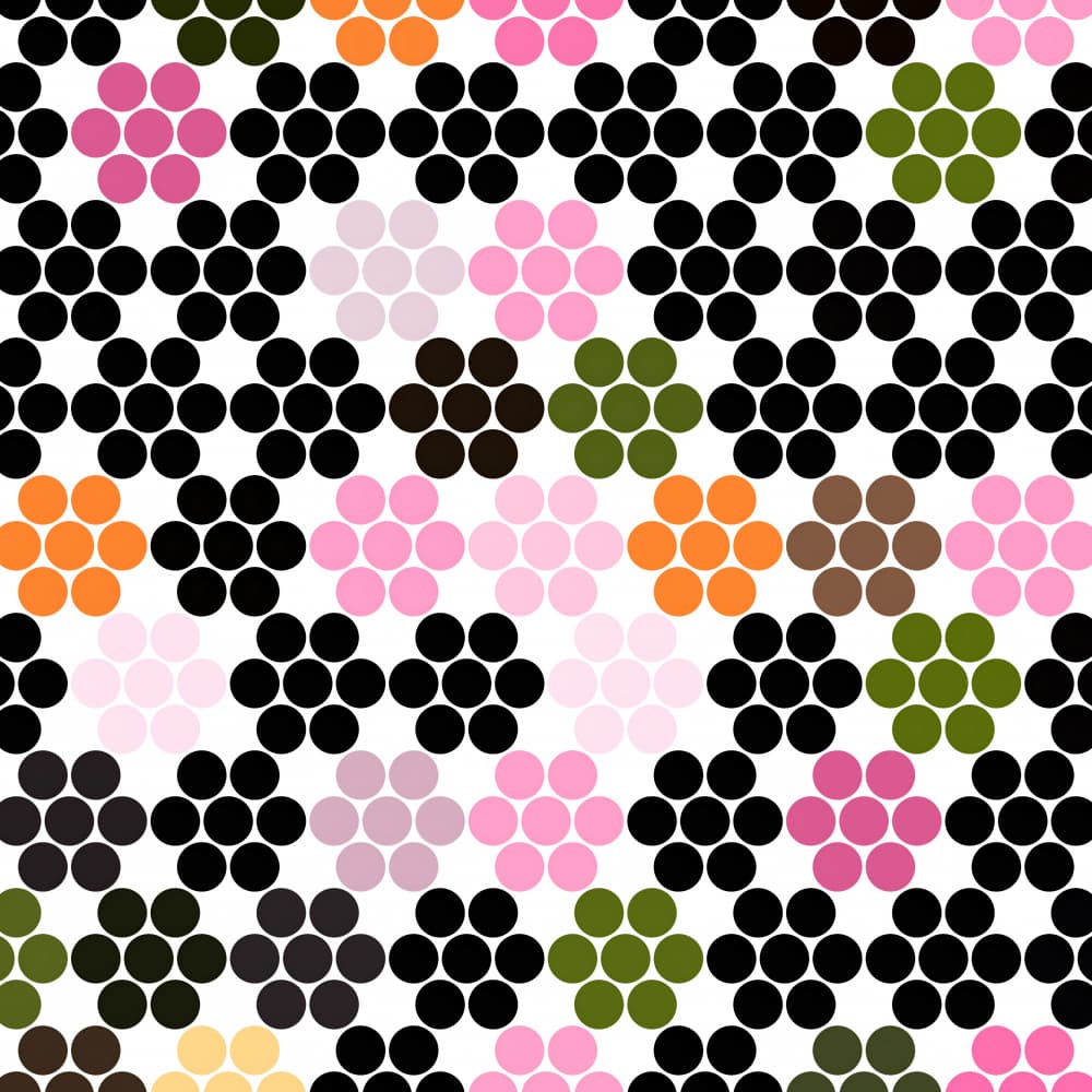 Colorful Circle Flowers by Josie George — canvas wall art
