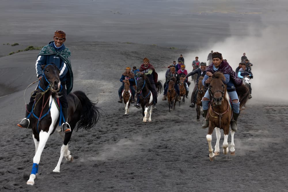 Desert Horse Riders by Lisdiyanto Suhardjo — canvas wall art