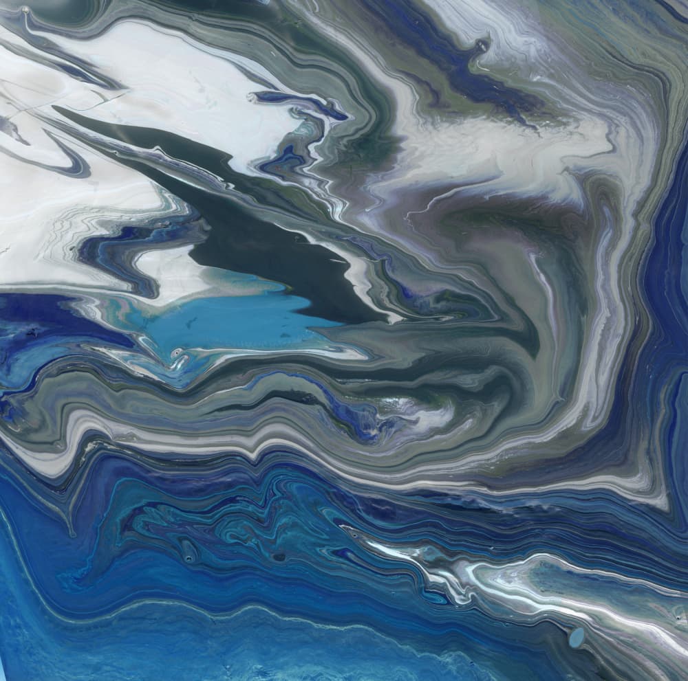 Deep Blue Marble Flow by Edward Selkirk — canvas wall art