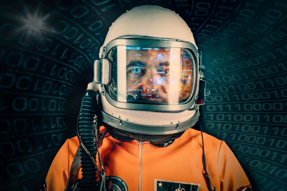 Digital Astronaut Vision by Petr Kleiner — canvas wall art
