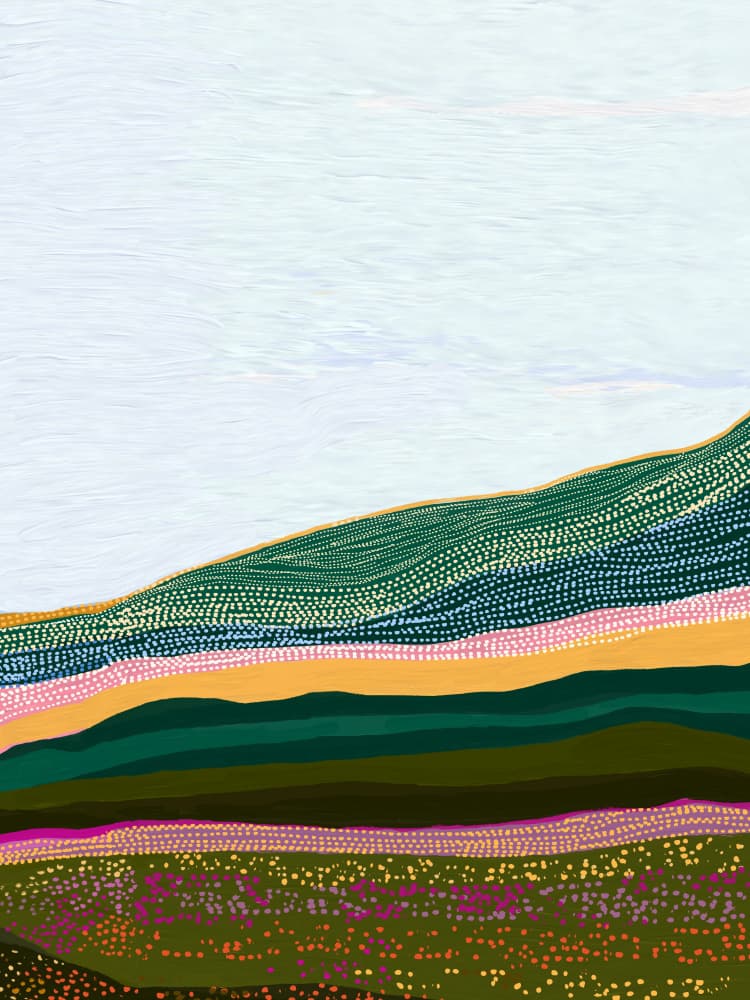 Abstract Layered Landscape by Josie George — canvas wall art