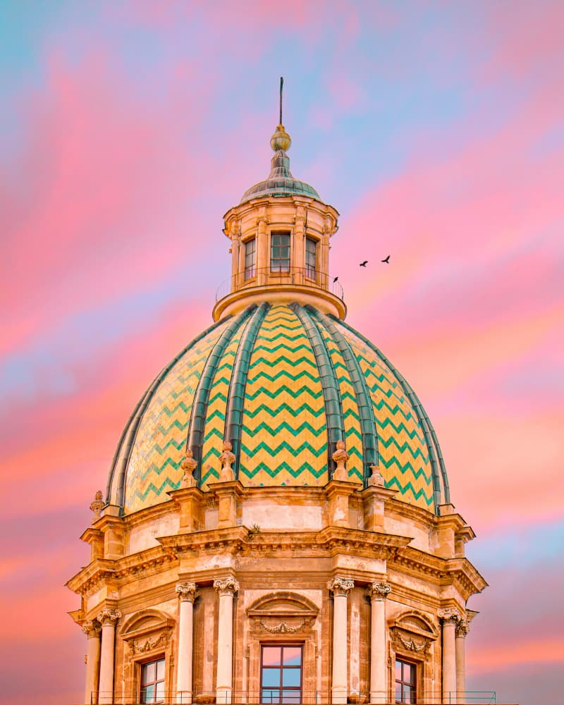 Vibrant Dome Sunset by Gabor Estefan — canvas wall art