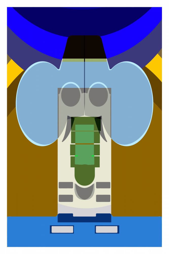 Geometric Elephant Abstract by casa cartissi — canvas wall art