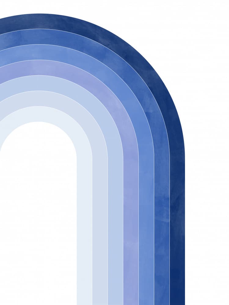 Blue Arch Gradient by Elena Ristova — canvas wall art