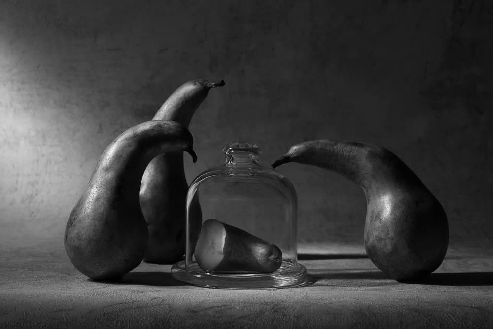 Pears Under Glass by Victoria Glinka — canvas wall art