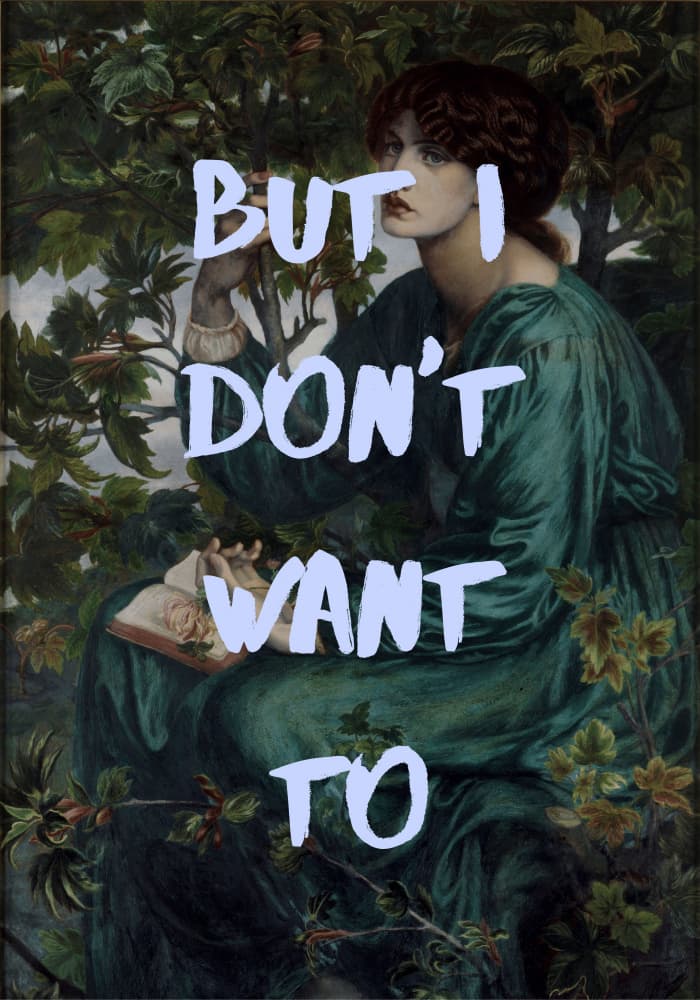 But I Don't Want To by Athene Fritsch — canvas wall art