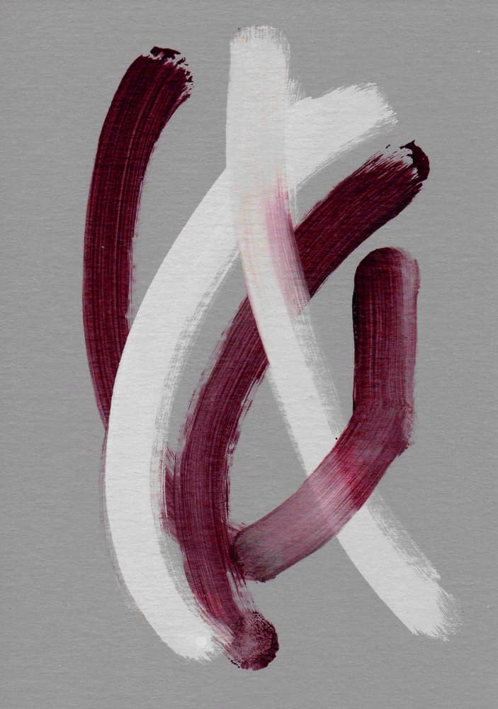 Burgundy White Flow by Santhosh ch — canvas wall art