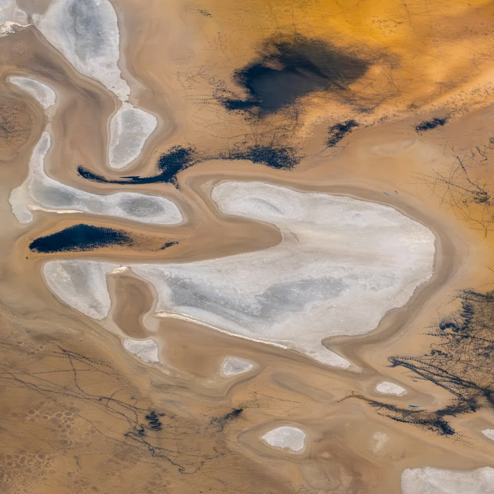 Golden Salt Flats Patterns by Robert Bolton — canvas wall art