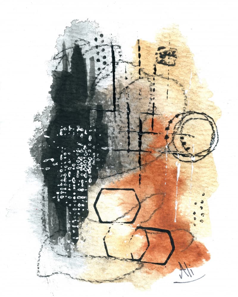Modern Abstract Geometry by Alison Charne — canvas wall art