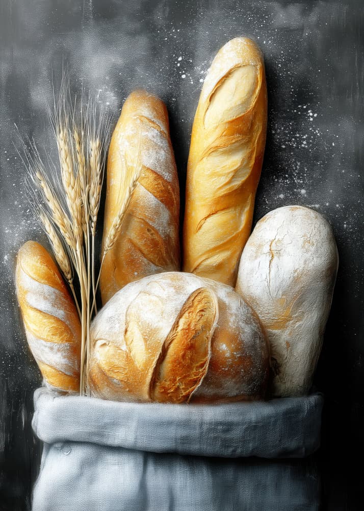 Freshly Baked Breads by Justyna Jaszke — canvas wall art
