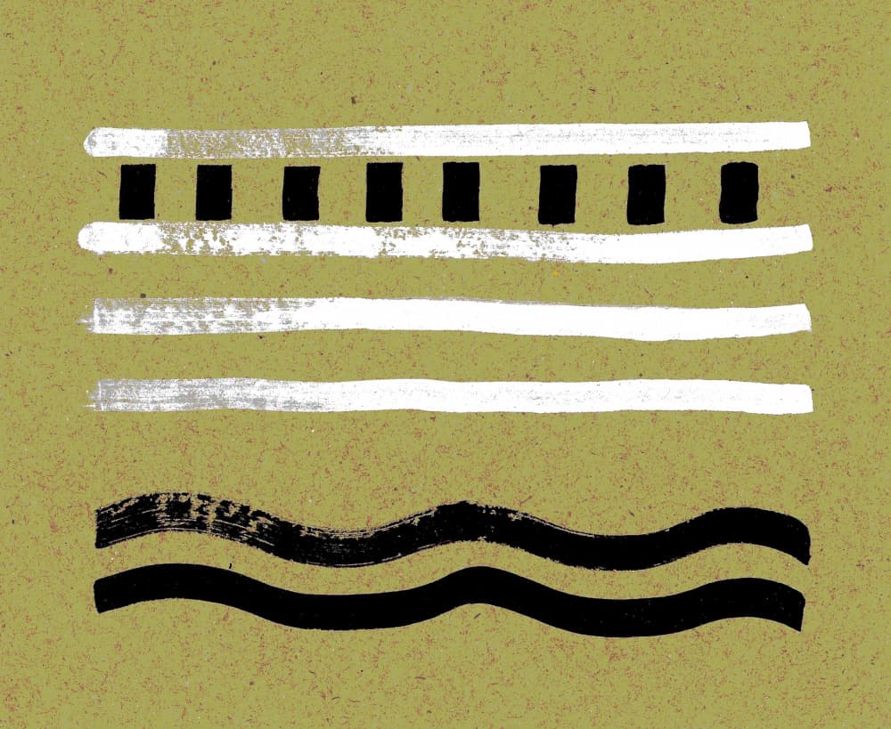 Rhythmic Lines and Waves by Santhosh ch — canvas wall art