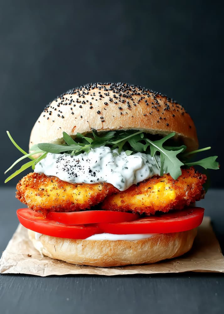 Crispy Patty Burger by Justyna Jaszke — canvas wall art