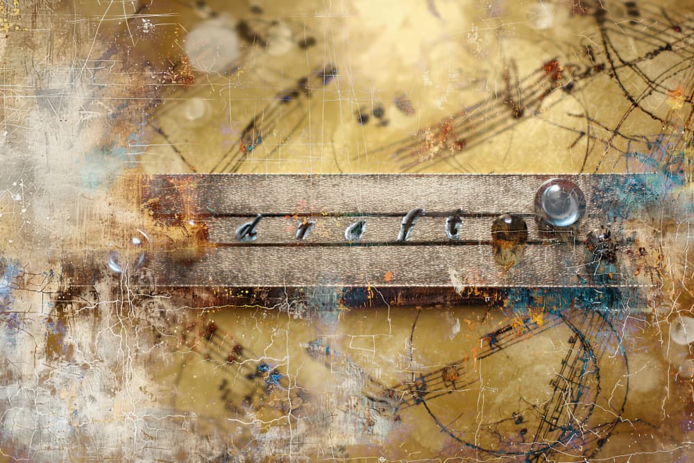 Vintage Music Draft by Rafal Kulik — canvas wall art