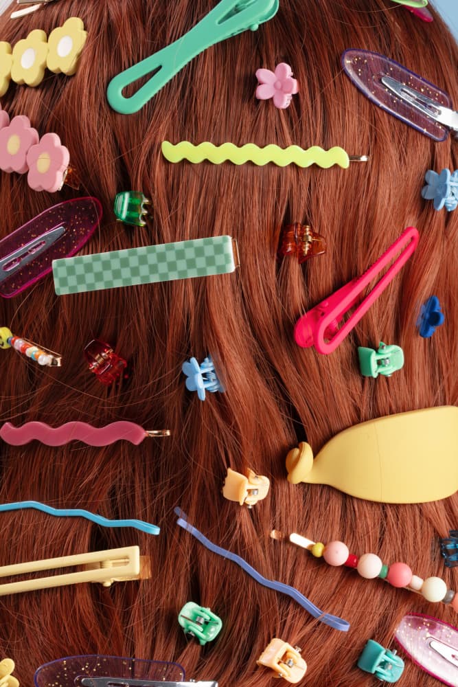 Playful Hair Clips by Julia Ramiro — canvas wall art