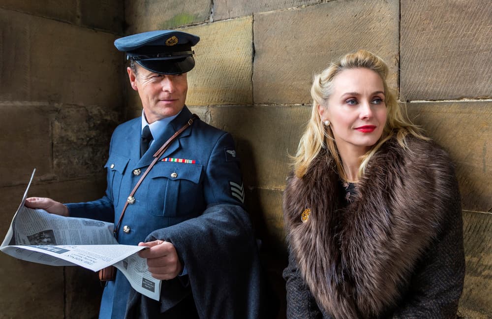 Elegant Wartime Couple by Daniel Springgay — canvas wall art