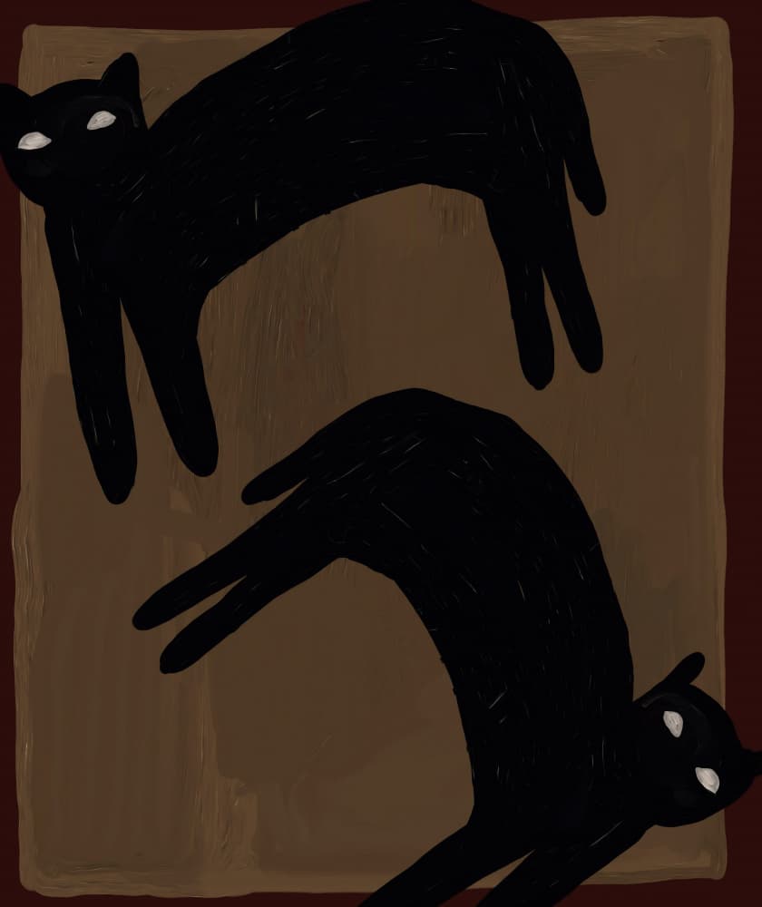 Spooky Black Cats by Josie George — canvas wall art