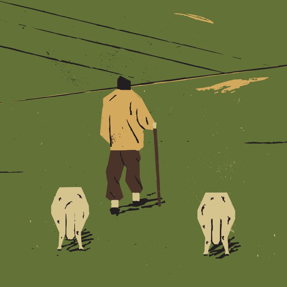 Rural Shepherd Life by The Creating Mind — canvas wall art