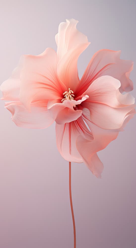 Ethereal Pink Flower by Bilge Paksoylu — canvas wall art