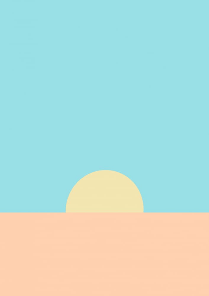Minimalist Desert Sunset by Tine Taler — canvas wall art