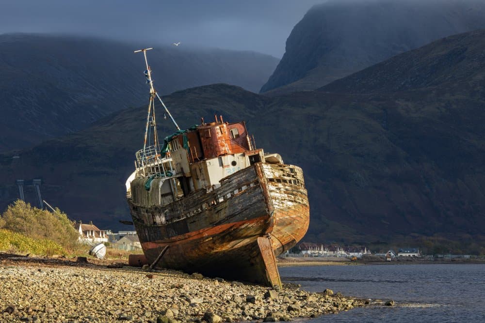 Abandoned Scottish Shipwreck by Daniel Springgay — canvas wall art