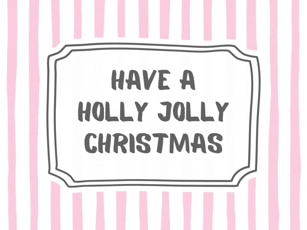 Holly Jolly Pink Christmas by Jolly and Dash — canvas wall art