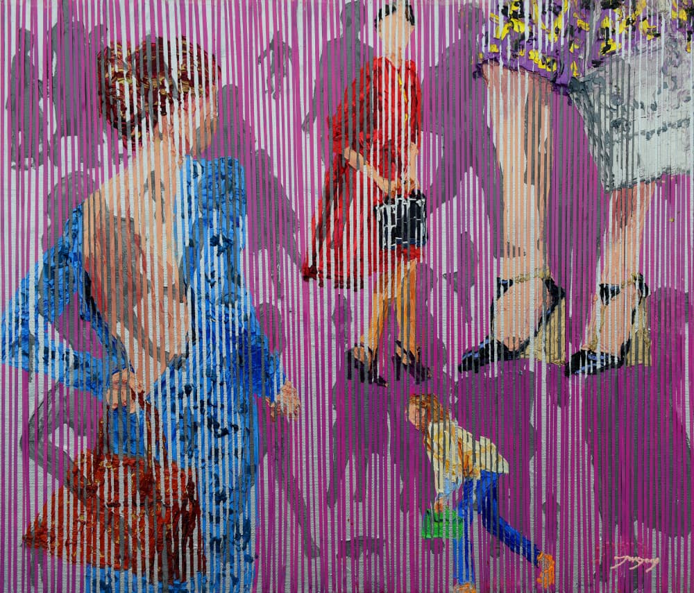Stylish City Stroll by Jukyong Park — canvas wall art
