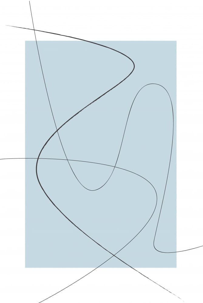 Fluid Blue Curves by Oju Design — canvas wall art