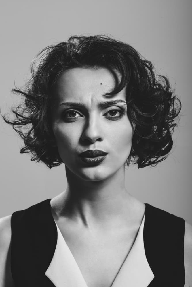 Elegant Monochrome Portrait by Dmitrii Rabeev — canvas wall art