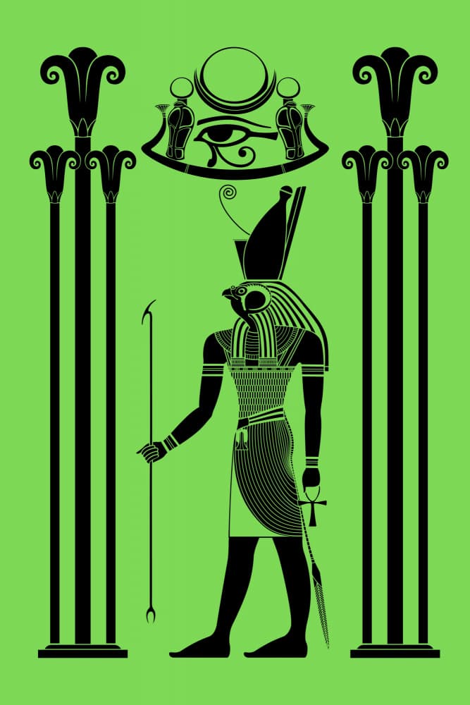 Egyptian God Horus by Hussein Abdel Aal — canvas wall art