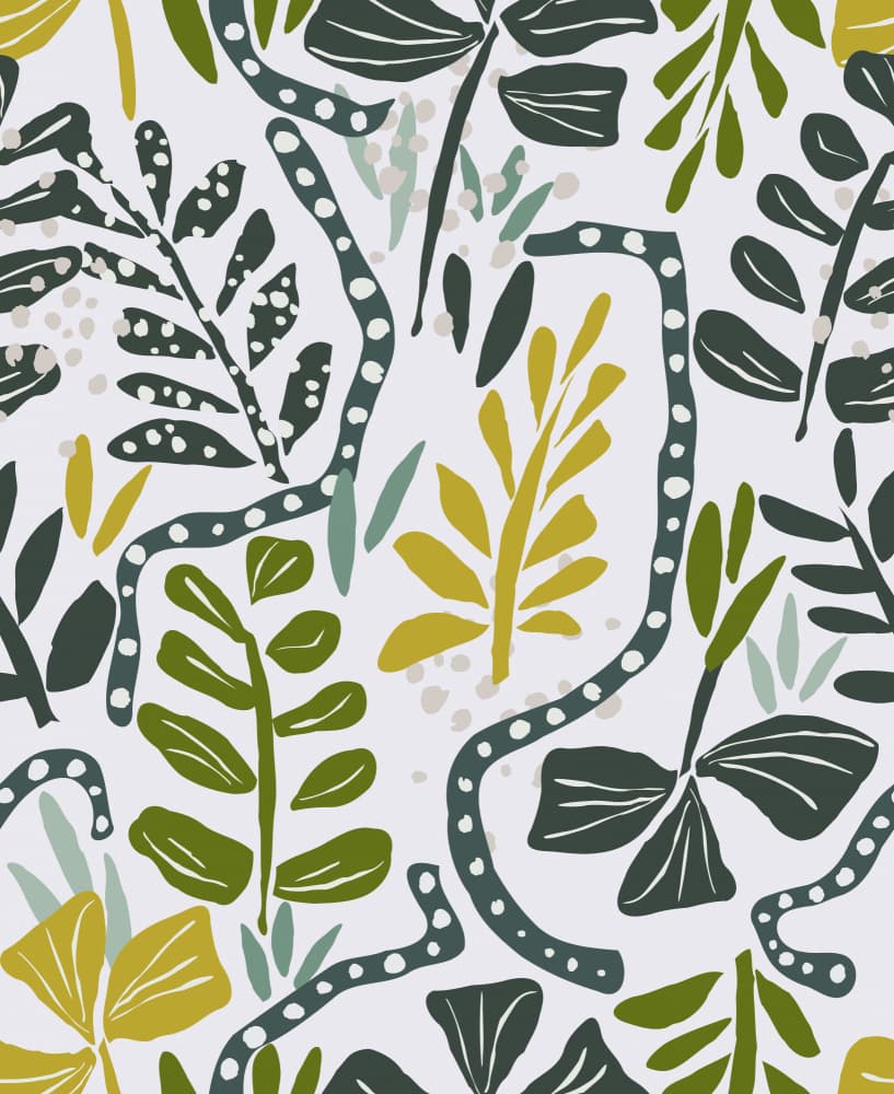 Abstract Botanical Serenity by Annick — canvas wall art