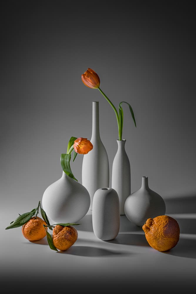 Orange Tulips And Tangerines by Lydia Jacobs — canvas wall art