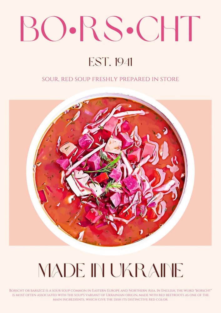 Classic Red Borscht by Nazma Khokhar — canvas wall art