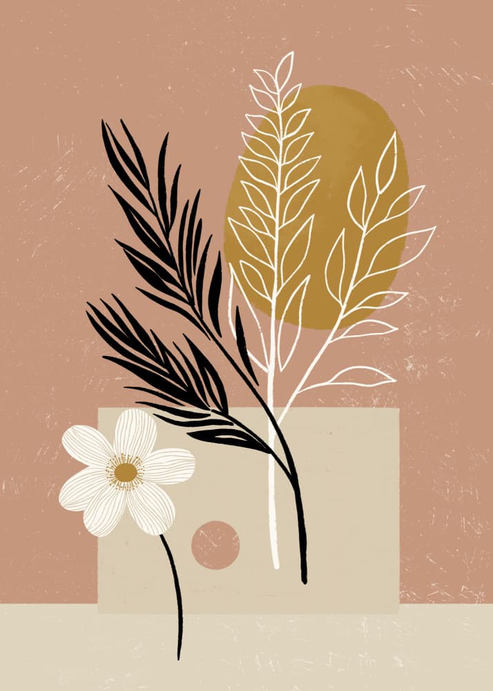 Earthy Abstract Botanicals by Katarzyna Gąsiorowska — canvas wall art