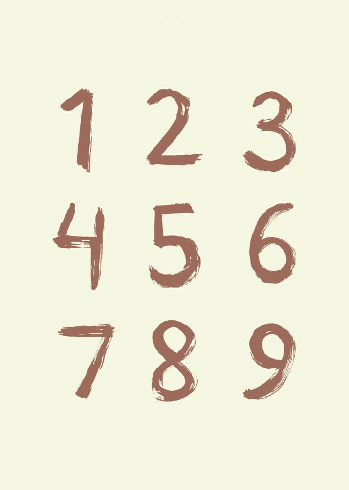 Hand Drawn Numbers by Aminah Eleonora — canvas wall art