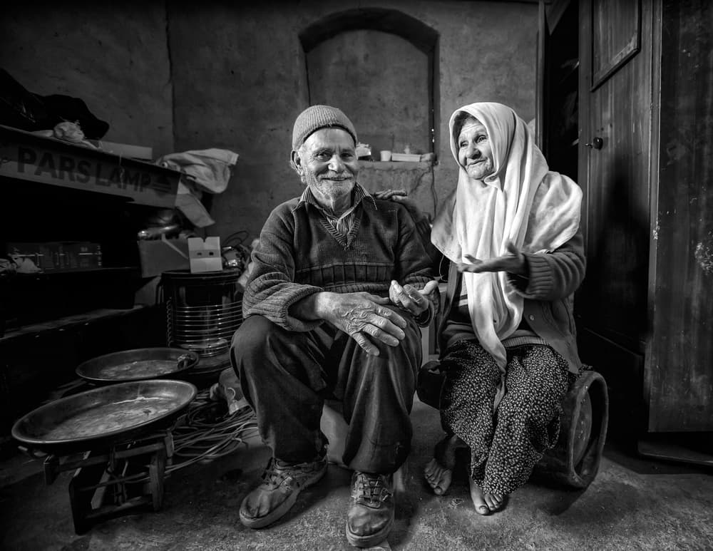 Joyful Elderly Couple by Mohammadreza Momeni — canvas wall art