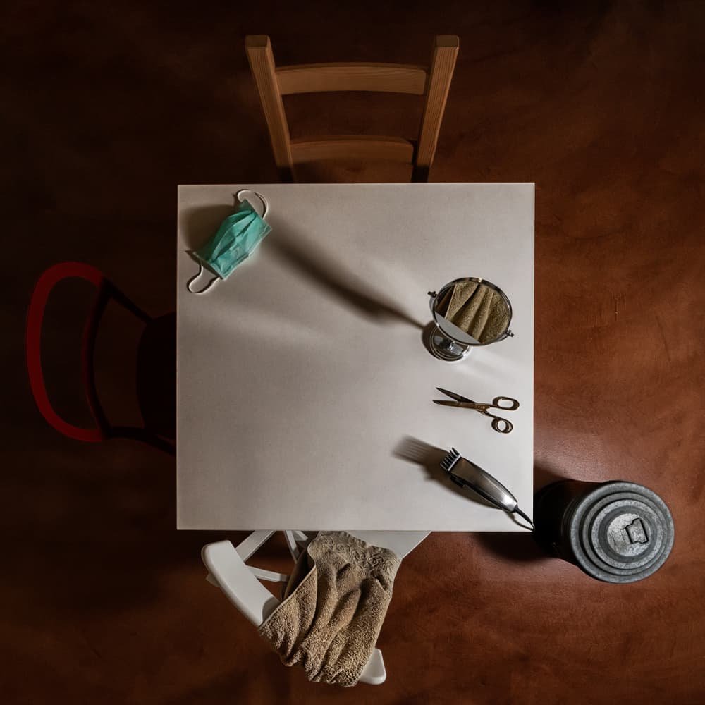 Home Haircut Essentials by Luca Domenichi — canvas wall art