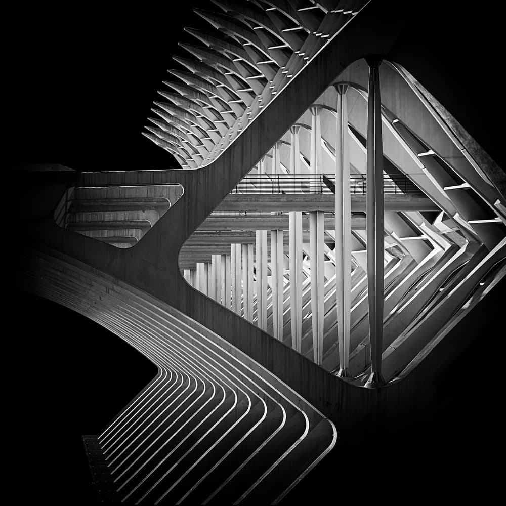 Stark Architectural Lines by Roland Weber — canvas wall art