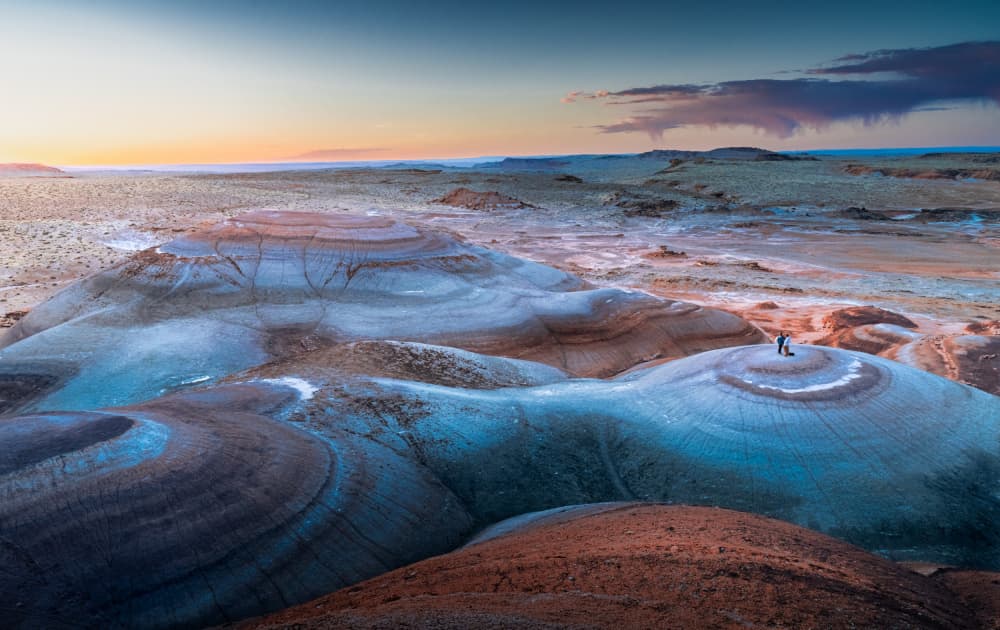 Desert Layers at Dawn by Bing Li — canvas wall art
